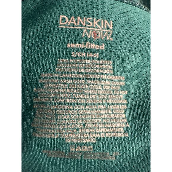DANSKIN NOW Semi-Fitted L/S Activewear Shirt 1/4 Zip 2 Tone Teal Sz S - Picture 6 of 7
